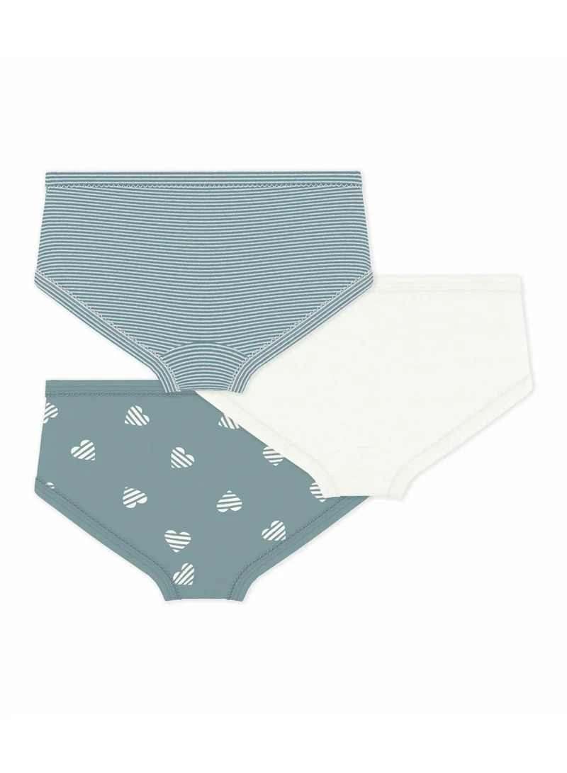 بيتي باتو Pack of children's high-waisted heart-print cotton pants